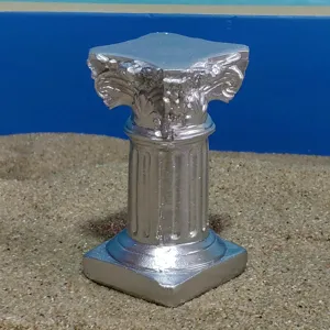 Miniatur silberne Römische Säule Säulenmodell für Fotografie Requisiten und Diorama Dekor.