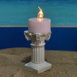 Römische Säule LED Kerze Deko-Requisite, architektonisches Miniatur-Ornament für Fotostudio.