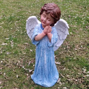 Garden angel statue outdoor resin prayer sculpture yard lawn decor ornament gift 1pc