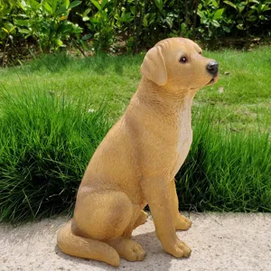 Golden Retriever resin dog statue garden ornament outdoor yard lawn decoration sculpture