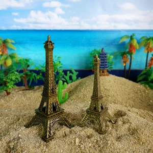 Miniatur Eiffelturm Metallmodell Sandkasten Spielzeug Desktop Dekoration Souvenir Display