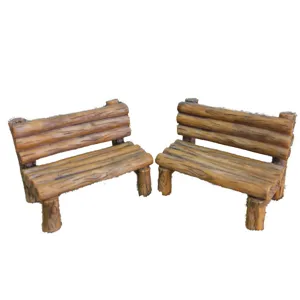 Miniature log bench phone holder micro landscape decorative photography props set toy