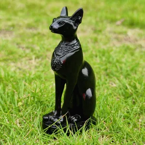 Ancient Egyptian Bastet cat goddess resin statue figurine home decor desktop ornament