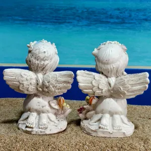 Figurines d'ange fée en résine style vintage décor de table ornement de jardin accessoires
