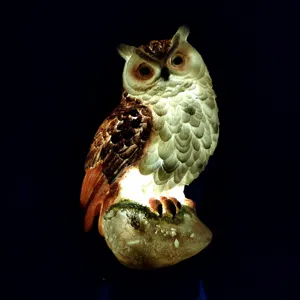 Owl solar powered garden light outdoor yard lawn LED waterproof landscape decoration lamp