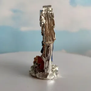 Statuetta presepe in resina decorazione da tavola sacra famiglia per la casa e arredamento.