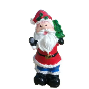 Santa Claus resin ornament micro landscape desktop decoration Christmas toy figurine craft decor