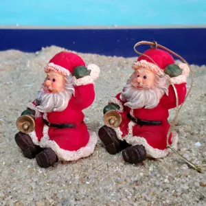 Santa Claus resin figurine micro landscape ornament Christmas tree hanging pendant decoration