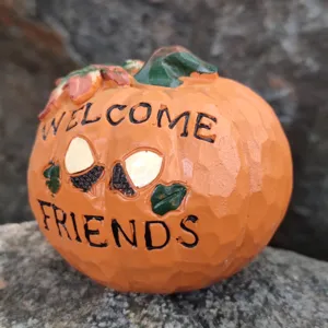 Resin Halloween Pumpkin Decor Harvest Autumn Ornament Festival Home Table Desk Sculpture