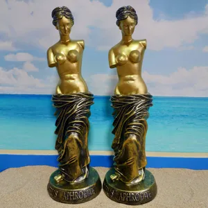 Gold Aphrodite Venus resin statue goddess sculpture for home decor lucky prosperity gift figurine
