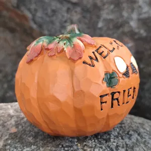 Halloween pumpkin resin ornament autumn harvest tabletop decor sculpture cute gift