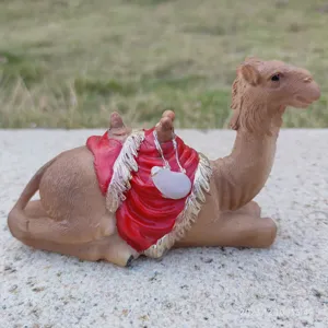 Resin camel figurine nativity scene animal ornament for home decor and holiday display