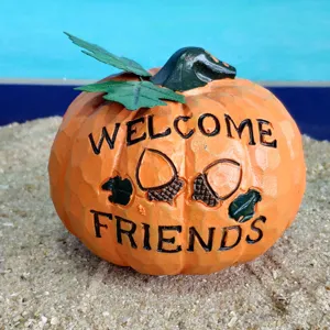 Halloween pumpkin resin ornament craft sand toy accessory welcome friends desktop decor