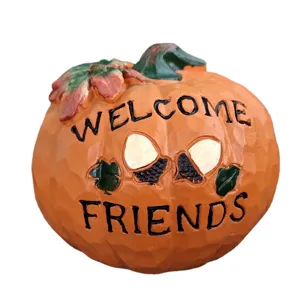 Halloween pumpkin resin decoration harvest ornament welcome friends home desktop party display