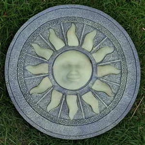 Piedra de Paso para Jardín de Resina Cara de Sol Exterior Césped Almohadilla de Pavimentación Antideslizante Luminosa