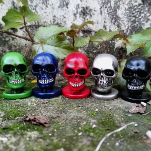 Halloween Resin Skull Ornament Figurine Gothic Skeleton Head Statue For Party Decoration Psychological Sandbox Props