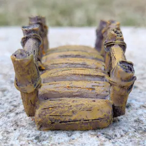 Miniature resin wooden bridge for sand tray therapy, detailed miniature landscape prop.