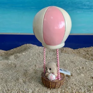 Miniature Resin Hot Air Balloon Figurine Sand Tray Toy Cute Animal Desktop Ornament