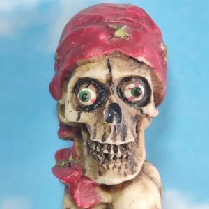 Halloween pirate resin figurine quirky skeleton ornament holiday spooky decor display