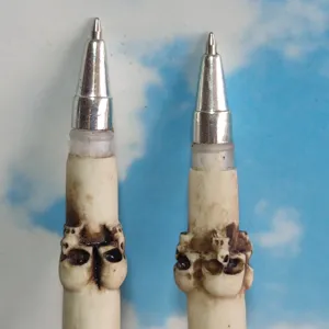 Creative skull ballpoint pen resin novelty stationery Halloween gift office school supply