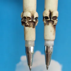 Creative Halloween skull resin ballpoint pen unique gothic style writing stationery tool