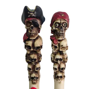 Halloween pirate skull resin decorative stick spooky ghost festival party craft main image