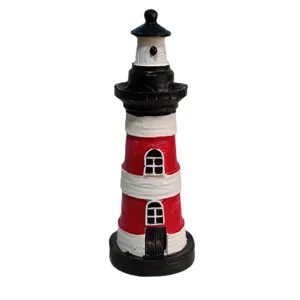 Resin Mediterranean style lighthouse ornament aquarium fish tank desktop decor display