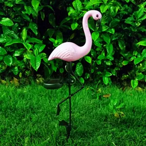 Outdoor solar flamingo garden light waterproof LED lawn stake for yard patio landscape decor