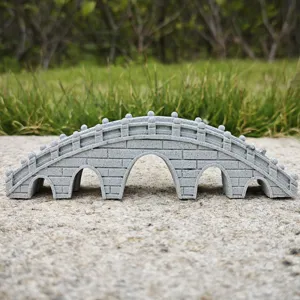 Miniature arch bridge resin craft, perfect fish tank decoration and micro landscape ornament.