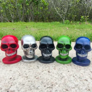 Colorful resin skull statues for Halloween decoration, psychological sandplay and magic props.