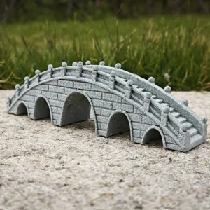 Miniature resin arch bridge ornament for fish tank aquarium landscape bonsai tea tray decoration
