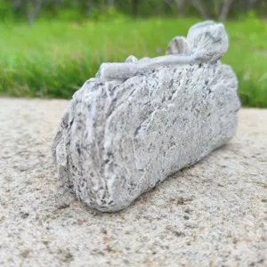 Memorial stone grave marker resin craft prop for Halloween garden decoration and remembrance.