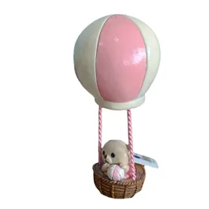 Hot air balloon bear figurine miniature toy sandbox accessory for psychological sand play decor