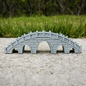 mini resin stone arch bridge ornament miniature for fish tank tea pet decoration