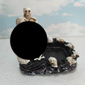 Halloween skeleton beauty resin ashtray spooky gothic home decor table ornament craft