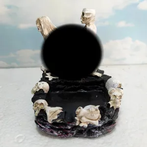 Halloween resin skull ashtray spooky gothic home decor table ornament unique spooky gift.