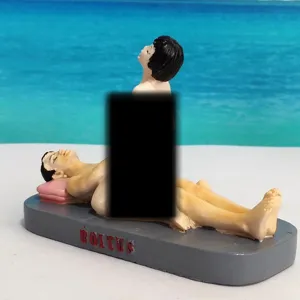 Adult human art education figurine intimate couple resin ornament for display detail view
