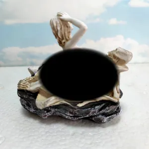 Halloween resin beauty and skeleton ashtray gothic home decor spooky tabletop ornament