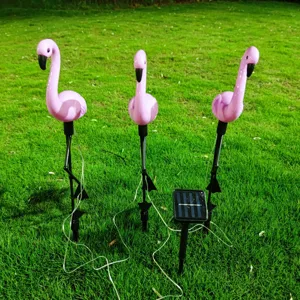 Solar flamingo lawn lights outdoor garden waterproof LED landscape decoration lamp.