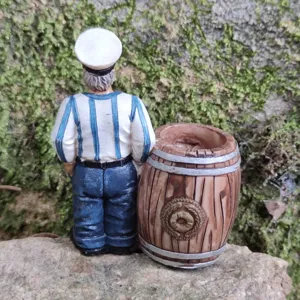 Kleine Harz Seemann Kapitän Figur Stifthalter für Büro Desktop Dekoration Ornament.