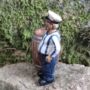 Detaillierte Miniatur Matrose Kapitän Figur Stifthalter, kreative Harz Tischdekoration.