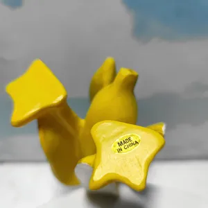 Creative banana duck figurine desktop ornament cute animal fruit home decor figure gift.