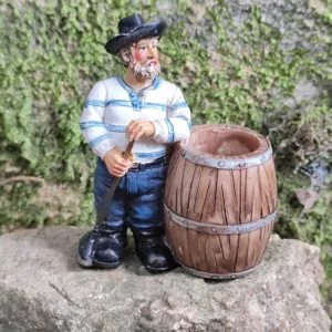 Miniatur Matrose Kapitän Figur Stifthalter Harz Schreibtisch Ornament für Sandkasten Dekoration