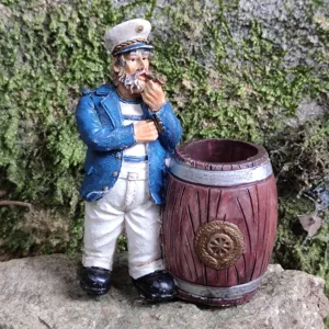 Kapitän Seemann Figur Stifthalter Harz Desktop Dekoration Miniatur Ornament für Zuhause Büro Schreibtisch