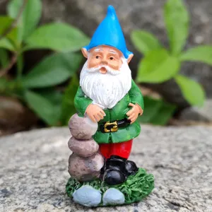 Hars tuinkabouter beeldje miniatuur dwerg zandbak model tuindecoratie micro landschap