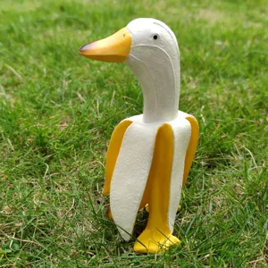 Creative banana duck resin ornament cute cartoon animal desktop home decoration gift