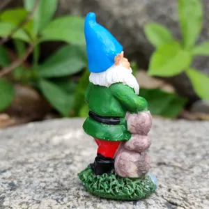 Miniatuur tuin gnoom beeldje hars ambacht voor micro landschap zandtafel decor speelgoed