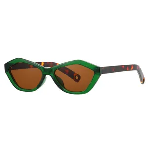 Fashion Geometric Small Frame Sunglasses UV400 Retro Minimalist Polygon PC Sunglasses For Men Women Outdoor Streetwear