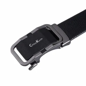 Men's automatic buckle leather belt business casual high quality alloy buckle waist strap