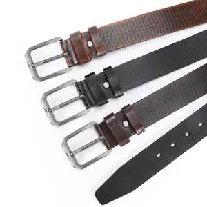 Men's Retro Business Casual Belt TPU Leather Strap With Alloy Pin Buckle Fashion Waistband For Men